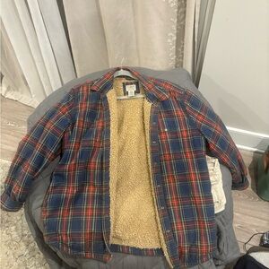 L.L. Bean Multicolor Plaid Sherpa Jacket